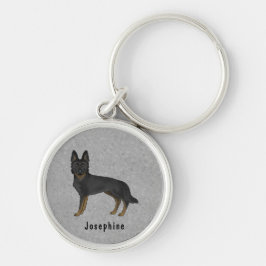 Bi-Black German Shepherd GSD Hund mit Individuelle Schlüsselanhänger