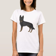 Bi-Black German Shepherd Niedlich Cartoon Dog