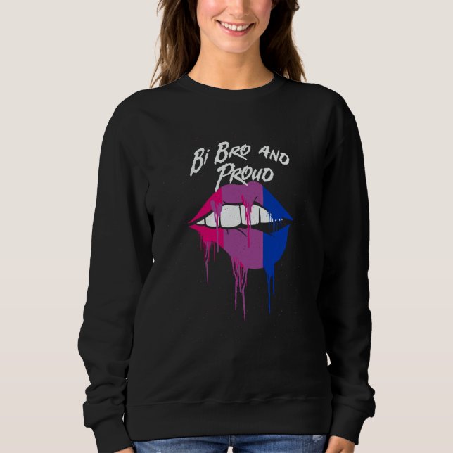 Bi Bro and Proud Bisexual LGBTQ Bi Pride LGBT Boyf Sweatshirt (Vorderseite)