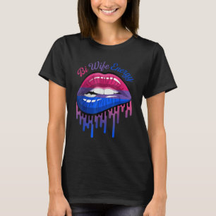 Bi Ehefrau Energie Lippt Bisexualität Bisexualität T-Shirt