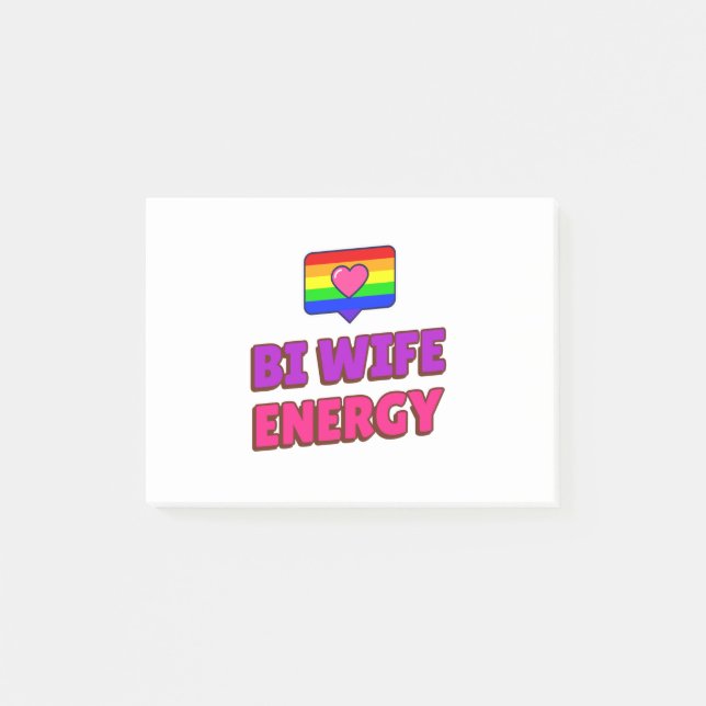 Bi Ehefrau Energy Post-it Klebezettel (Vorderseite)