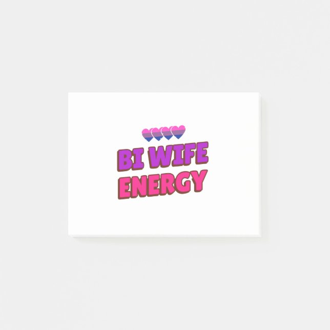 Bi Ehefrau Energy Post-it Klebezettel (Vorderseite)