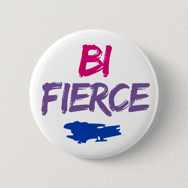 Bi Fierce Bisexual Pride Button (Vorderseite)