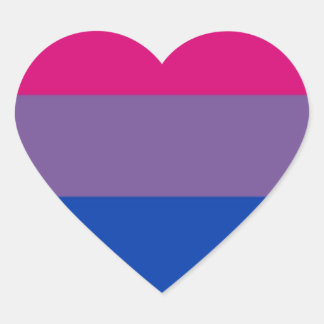 Bi Flag Fliegen für Bisexuellen Stolz Herz-Aufkleber