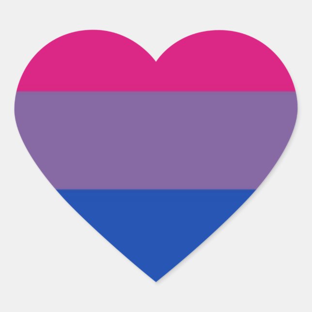 Bi Flag Fliegen für Bisexuellen Stolz Herz-Aufkleber (Vorderseite)