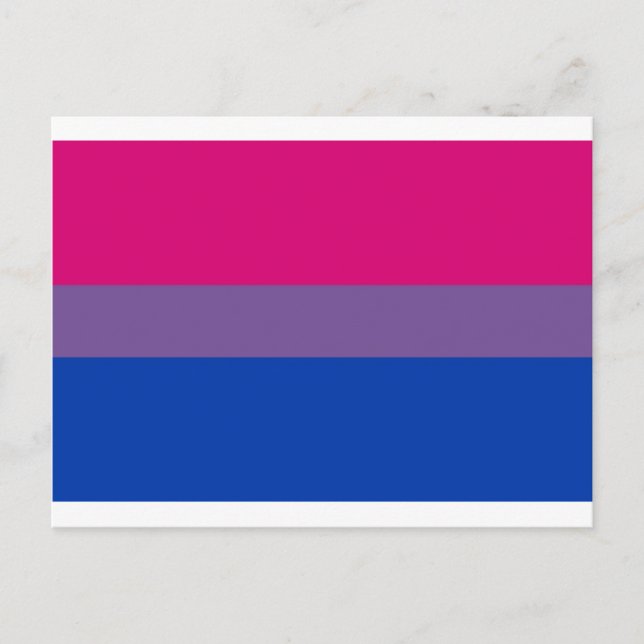 Bi Flag Fliegen für Bisexuellen Stolz Postkarte (Vorderseite)