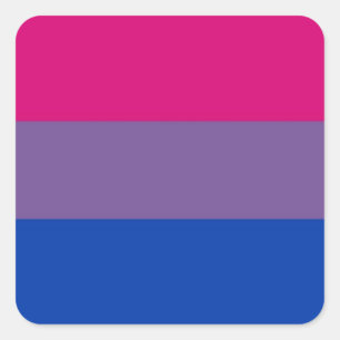 Bi Flag Fliegen für Bisexuellen Stolz Quadratischer Aufkleber