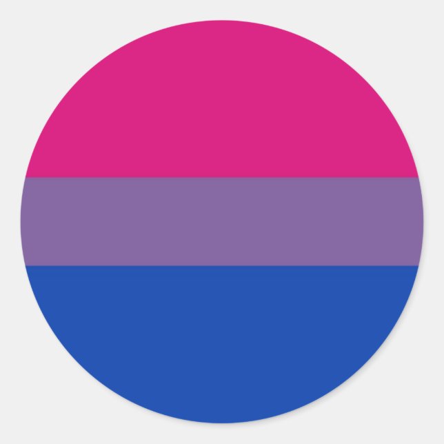 Bi Flag Fliegen für Bisexuellen Stolz Runder Aufkleber (Vorderseite)