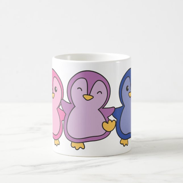 Bi Flag Pride Lgbtq Niedlicher Pinguin Kaffee Tass Kaffeetasse (Mittel)