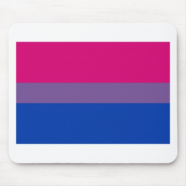 Bi-Flagge fliegt für bisexuellen Stolz Mousepad (Vorne)