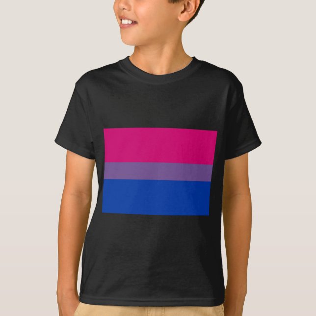 Bi-Flagge fliegt für bisexuellen Stolz T-Shirt (Vorderseite)