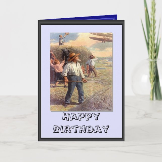 Bi-Flugzeug über dem Heufeld Karte (Vorderseite)