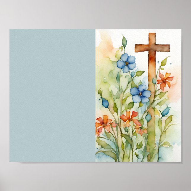 Bi-fold Cover Only Church Bulletin herunterladen Poster (Vorne)