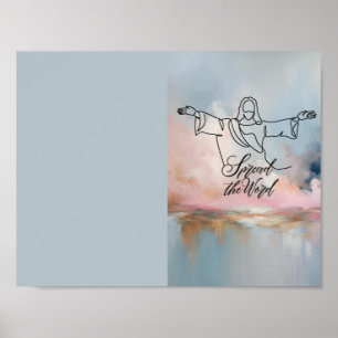 Bi-Fold Titelseite allein Kirchenbulletin herunter Poster