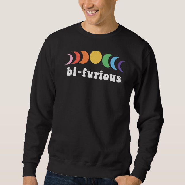 Bi Furious Bisexual Pride Gay Lesbian Lgbtq Pride Sweatshirt (Vorderseite)