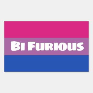 Bi Furious Rechteckiger Aufkleber