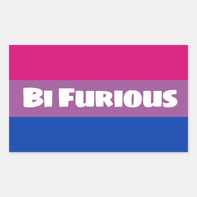 Bi Furious Rechteckiger Aufkleber (Vorderseite)