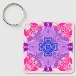 Bi Hearts Radial Art Schlüsselanhänger