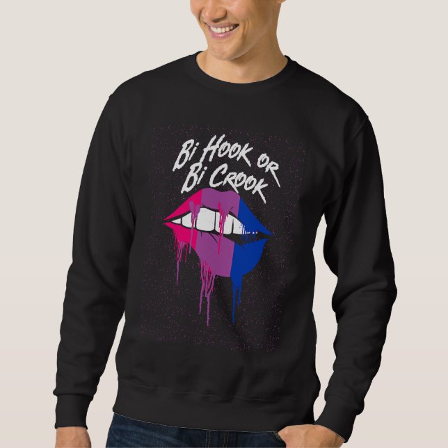 Bi Hook oder Bi Crook Bisexual LGBTQ Bi Pride LGBT Sweatshirt (Vorderseite)