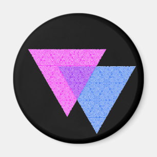 Bi Knot Symbol Rund Black Magnet