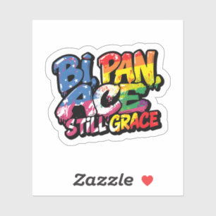 Bi Pan Ace Still Grace Shirt Lustige LGBTQ Zitat Aufkleber