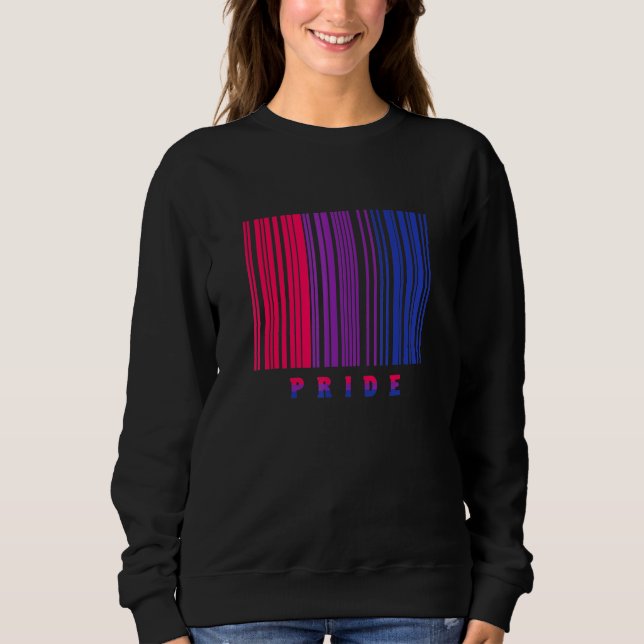 Bi Pride Barcode Bisexuelle Flagge Lgbtq Monat All Sweatshirt (Vorderseite)