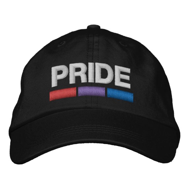 Bi Pride bestickte Baseballkappe (Vorderseite)