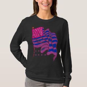 Bi Pride Bisexuality Us Flag American Pride B T-Shirt