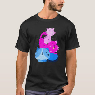 Bi Pride Cat Animal Bisexual Que Bi Lgbtq Bisexu T-Shirt