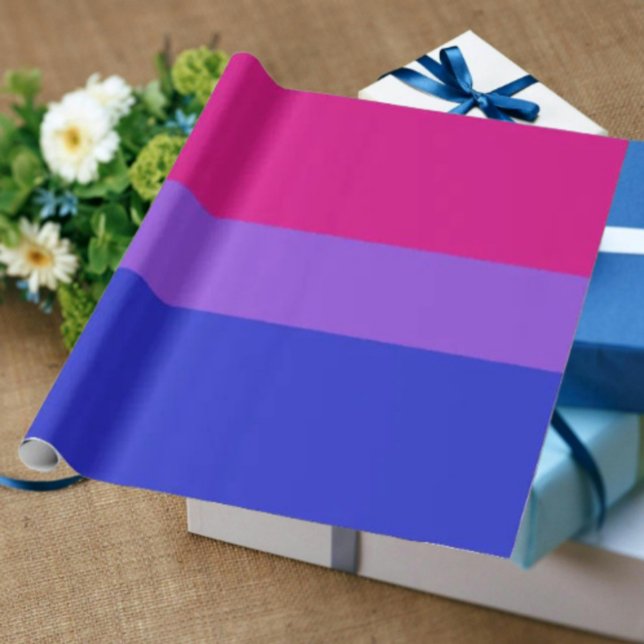 Bi Pride Celebration Wrapping Paper Geschenkpapier (Von Creator hochgeladen)