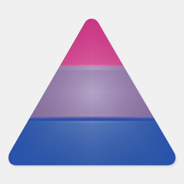 Bi Pride Colors Highlight Dreieckiger Aufkleber (Vorderseite)
