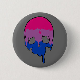 Bi Pride Driving Skull Button