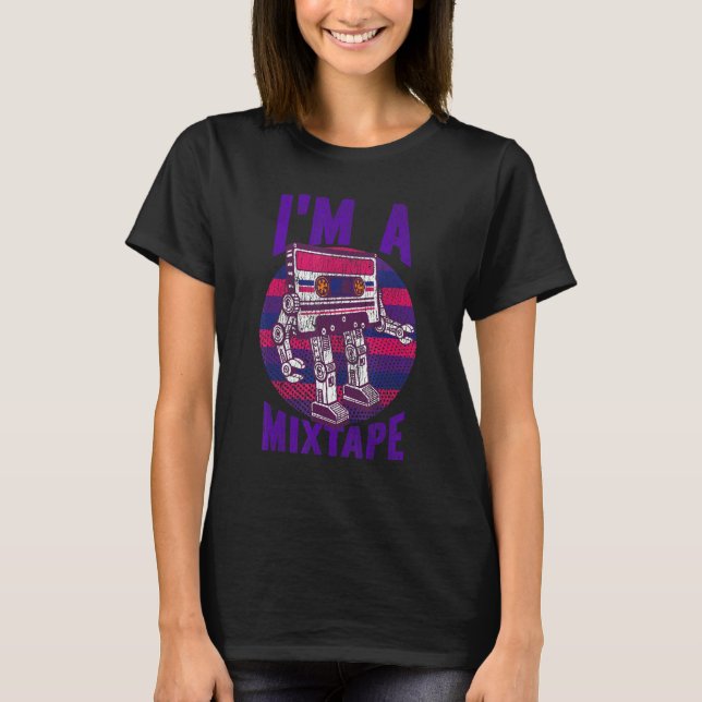 Bi-Pride-Flag-Tape-Kassette I'm a Mixtape T-Shirt (Vorderseite)