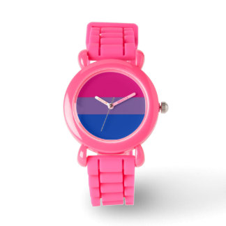 Bi Pride Flag Watch (rosa Glitzer) Armbanduhr