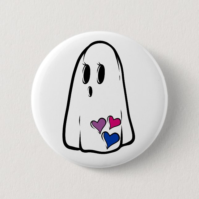 Bi Pride Ghost Button (Vorderseite)