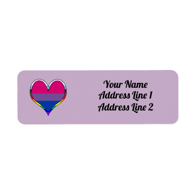 Bi Pride Heart Label (Vorne)