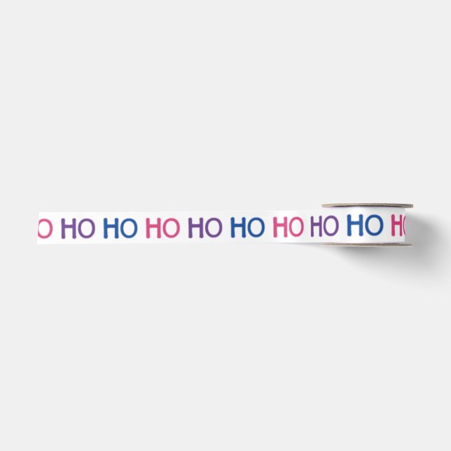 Bi Pride Ho Ho Ribbon Satinband (Vorderseite)