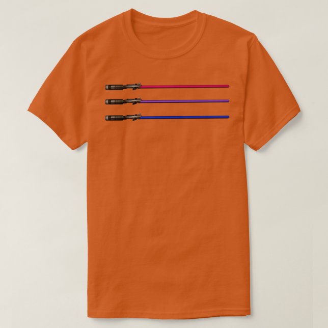 BI PRIDE LIGHTSABERS T-Shirt (Design vorne)