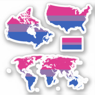 Bi Pride Maps I Aufkleber