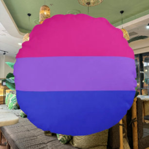 Bi Pride Round Embrace Rundes Kissen