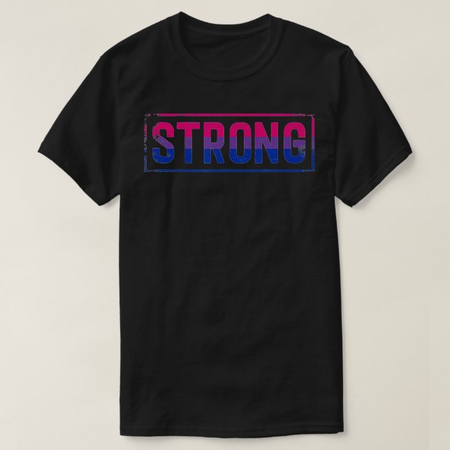 Bi Pride Strong Workout Bisexual Pride Fitness Str T-Shirt (Design vorne)