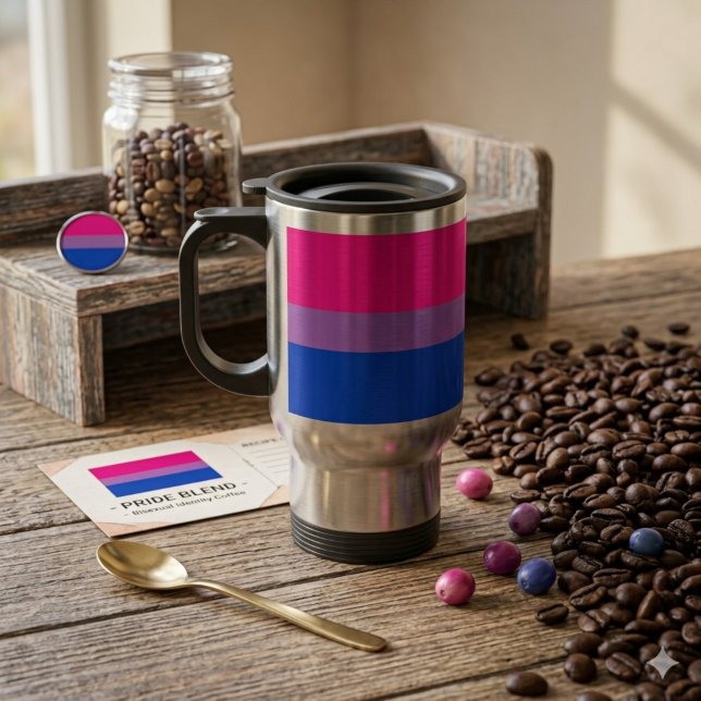Bi Proud & Bold Reisebecher (Von Creator hochgeladen)