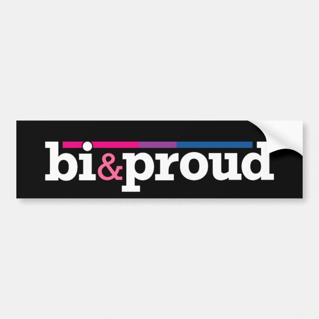 Bi&proud schwarzer Autoaufkleber (Vorne)