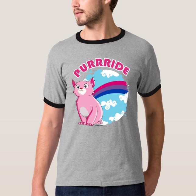 Bi Purrride Miezekatze - LGBT Entwurf - .png T-Shirt (Vorderseite)