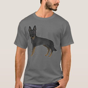 Bi-Schwarzer Deutscher Schäferhund GSD Hund Süßer  T-Shirt