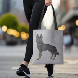 Bi-Schwarzer Deutscher Schäferhund Süßer Cartoon-H