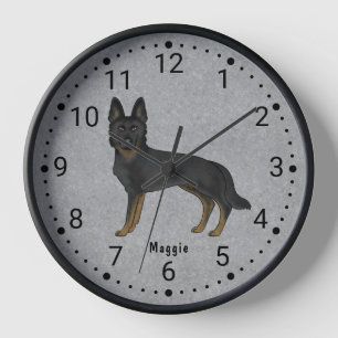 Bi-Schwarzer Deutscher Schäferhund Süßer Hund Numm Uhr