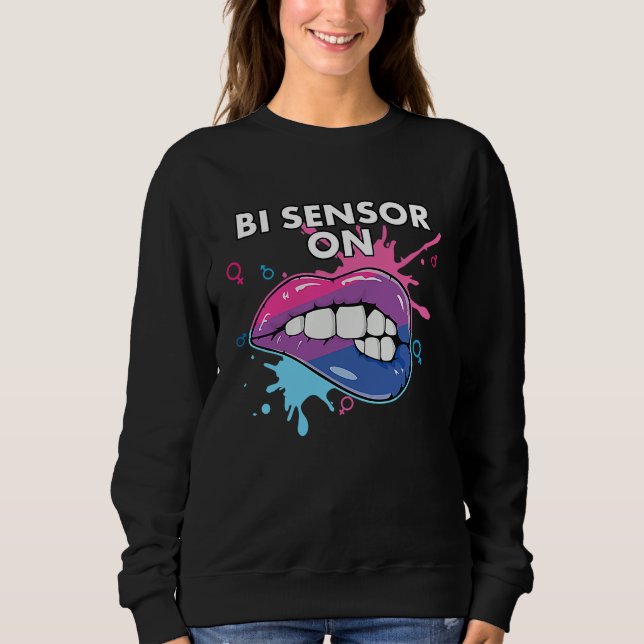 Bi Sensor On Bisexual Rainbow Pride Bisexuality LG Sweatshirt (Vorderseite)