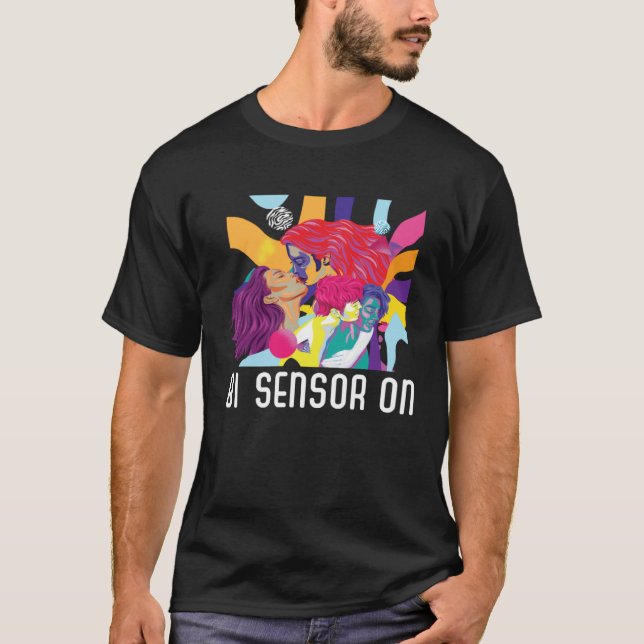 Bi Sensor On Bisexual Rainbow Pride Bisexuality LG T-Shirt (Vorderseite)