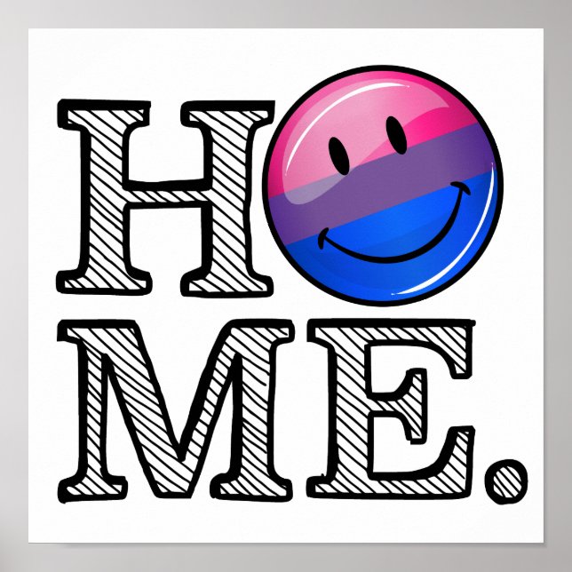 Bi-sexuelle Flag Housewarming Poster (Vorne)